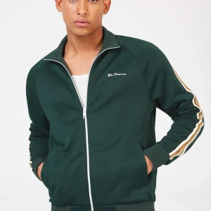 House taped track top - dark green