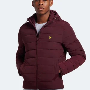 Lightweight puffer jacket - burgundy