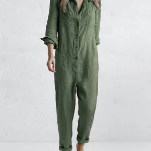 Casual Jumpsuit – Liv | 100% Katoen, Met Handige Zakken
