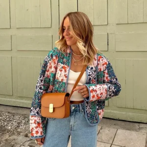 Omkeerbare Patchwork Jas voor Dames – Liora