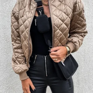 Gewatteerd dames bomberjack met zakken - Marisa