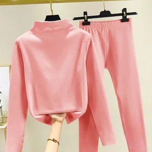 Tweedelige Dames Winter Set met Fleece Pullover en Broek – Eva