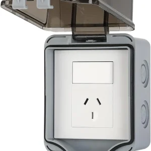 IP66 Buiten Waterdichte Wandcontactdoos met Vergrendelbare Deksel – PowerGuard