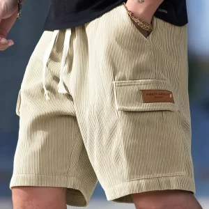 Trendy Beige Corduroy Cargo Zomerbroek – Tobias