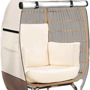 Waterdichte Eivorm Stoel Cover met Dubbele Rits – Solara