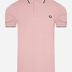Twin tipped fred perry shirt - chalky pink