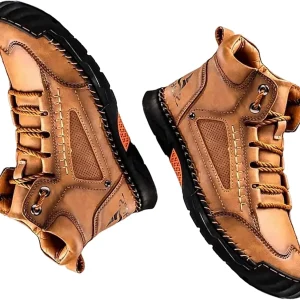 Handgemaakte Waterdichte Orthopedische Herenlaarzen – Voetboogondersteuning en Antislipzolen – Renvar