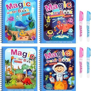 Set van 4 Herbruikbare Waterkleurboeken – AquaColor Books
