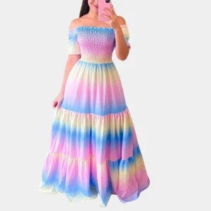 Off-Shoulder Gelaagde Zomerjurk – Noémie