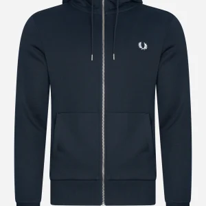 Hooded zip-through sweatshirt - navy