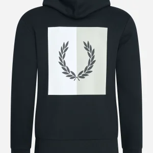 Laurel wreath hooded sweat - black