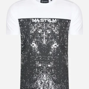 Half body print tee - optic white