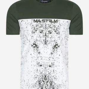 Half body print tee - oil slick