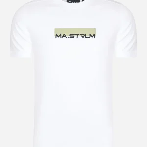 MA.Strum block print tee - optic white