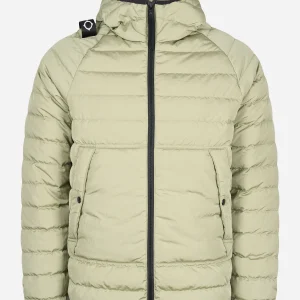 Hooded down jacket - tea
