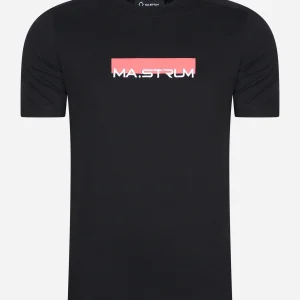 MA.Strum block print tee - jet black