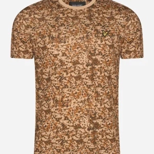 Earth print t-shirt - tan