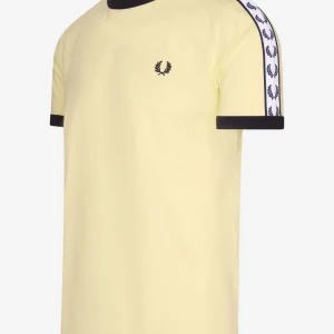 Taped ringer t-shirt - lemon sorbet