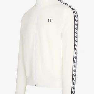 Taped track jacket - white