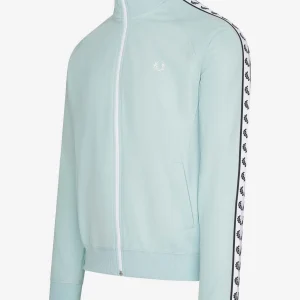 Taped track jacket - chalk blue