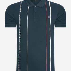 Vertical stripe polo - midnight