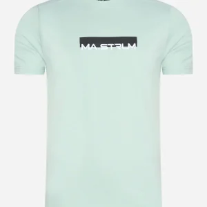 MA.Strum block print tee - sea green