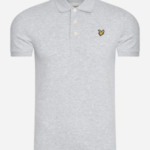 Plain polo shirt - light grey marl