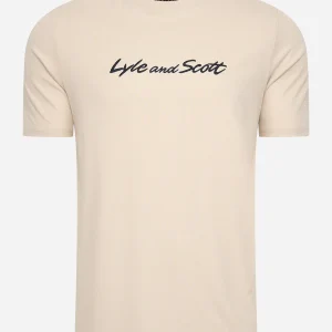 Script embroidery t-shirt - viaduct dark navy