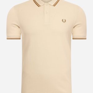 Twin tipped fred perry shirt - oatmeal