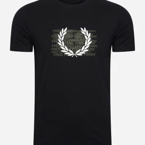 Fred perry graphic t-shirt - black
