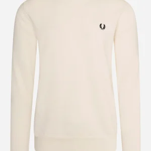 Classic crew neck jumper - ecru