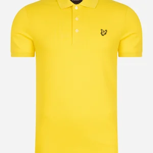 Plain polo shirt - yellow scorch