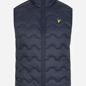 Crest quilted gilet - dark navy