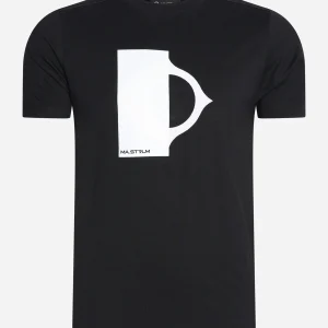 Block print logo tee - jet black