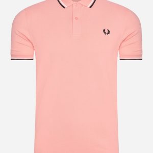 Twin tipped fred perry shirt - pink peach
