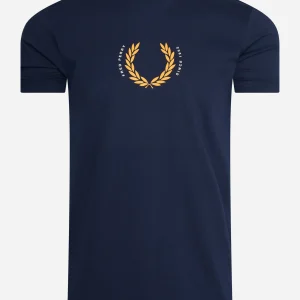 Laurel wreath t-shirt - carbon blue