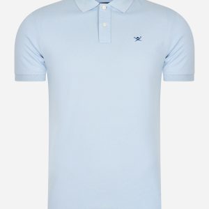 Cotton pique polo shirt - oxford blue