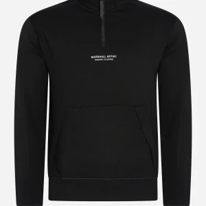 Siren 1/4 zip sweat - black