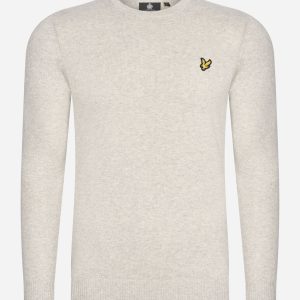 Merino crew jumper - light grey marl