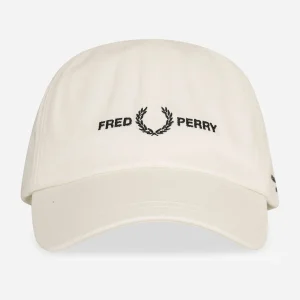 Branded twill cap - snow white