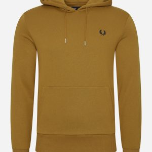 Tipped hooded sweatshirt - dark caramel