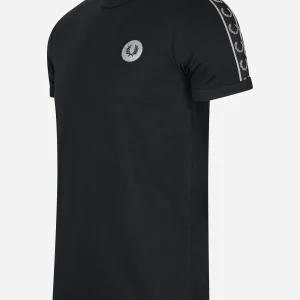 Reflective detail ringer tee - black reflective