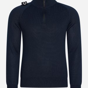 Quarter zip knit - ink navy