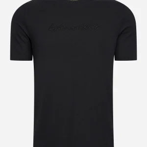 Script embroidery t-shirt - jet black jet black