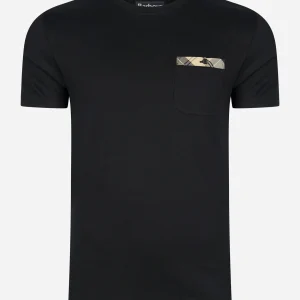 Durness pocket tee - black