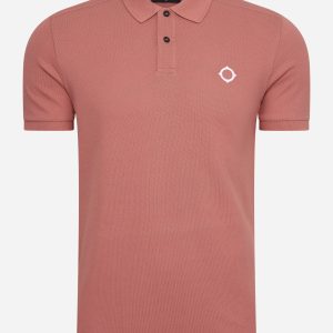 SS pique polo - brick dust