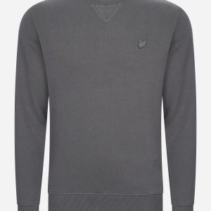 Tonal eagle crew neck sweatshirt - gunmetal