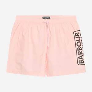 Large logo swim short- pink cinder