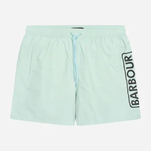 Large logo swim short- pastel spruce