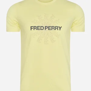 Fred perry graphic t-shirt - wax yellow